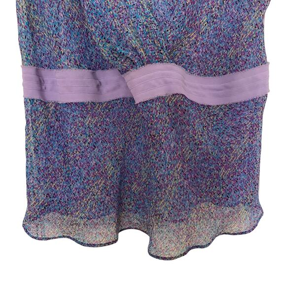 LANE BRYANT Women's Size 26/28 Flutter Sleeve Peplum Chiffon V-Neck Blouse - Picture 4 of 8